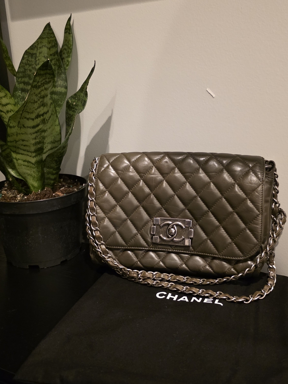 CHANEL Quilted Leather Soft Boy Flap Bag